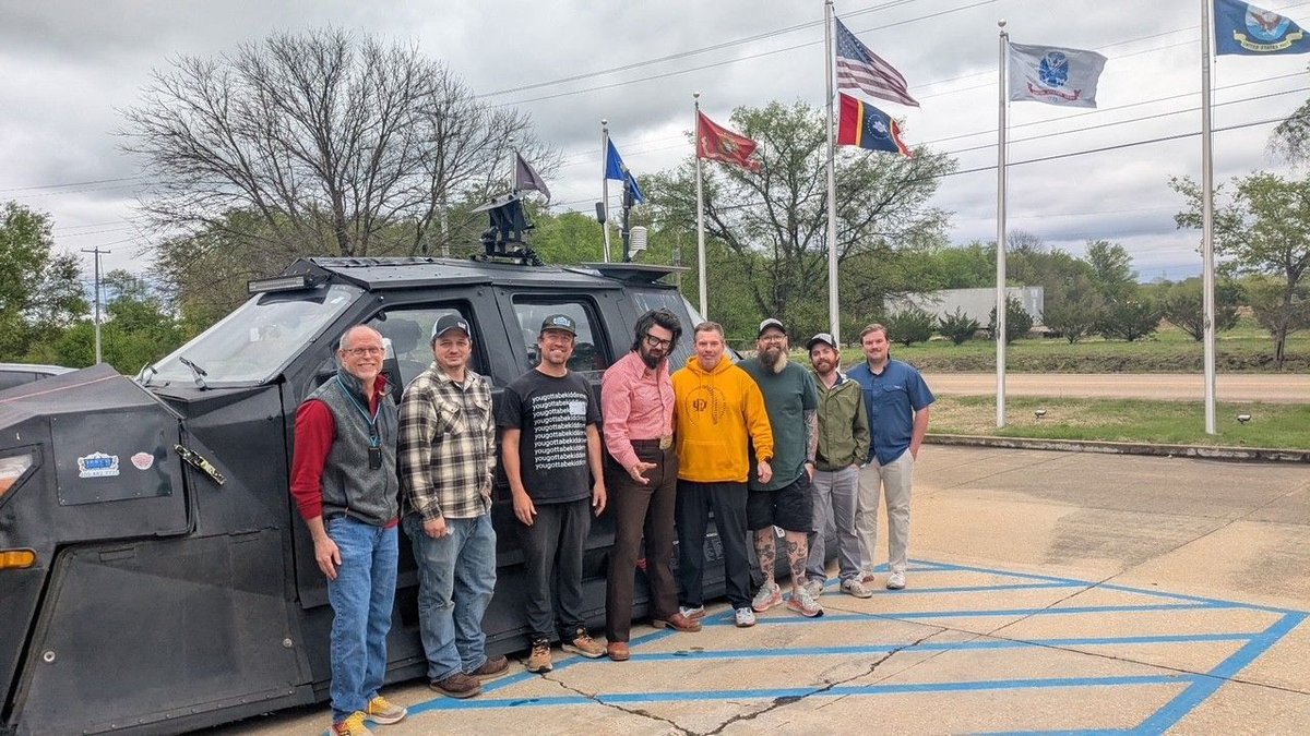 Storm chaser Reed Timmer and his team visiting Hyperion Technology Group